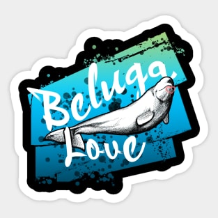 Beluga whale, Whale, Ocean, Sunset, Mammal, Sun Sticker